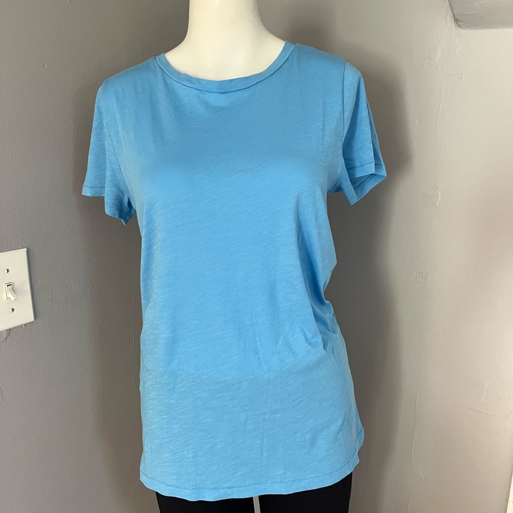 J. Crew Blue Fitted Short Sleeve T-Shirt
